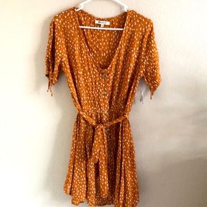 Orange Ripcurl linen dress